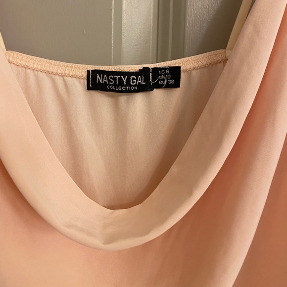 Cowl Neck Bodysuit in Light Pink/Peach - Picture 5 of 6